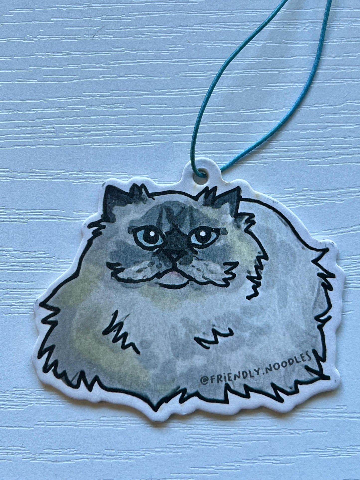 Haku Loaf air freshener, pumpkin spice scented, winter, fall, white cat, fluffy, persian, color point